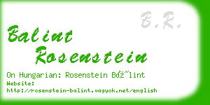 balint rosenstein business card